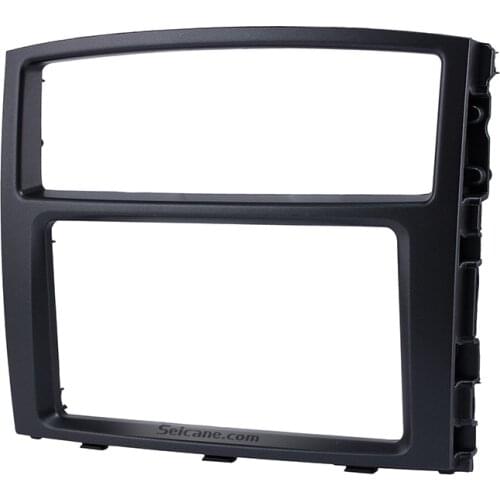 Seicane Professional Double Din Car Radio Fascia Auto Styling Trim for 2006-2013 Mitsubishi Pajero Dash CD Installation Kit