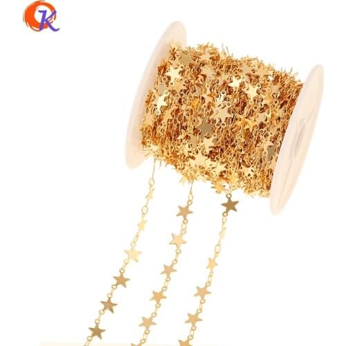 Cordial Design 5M/Lot Jewelry Accessories/Gold Chains For Bracelets/Genuine Gold Plating/Star Shape/Copper/Hand Made/DIY Chains