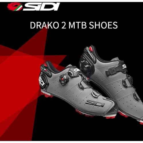 SIDI MTB DRAKO 2 SRS Matt Carbon Sole Men MTB Bicycle Shoes Anti-slip Breathable Cycling Shoes Triathlon Athletic Sport Shoes