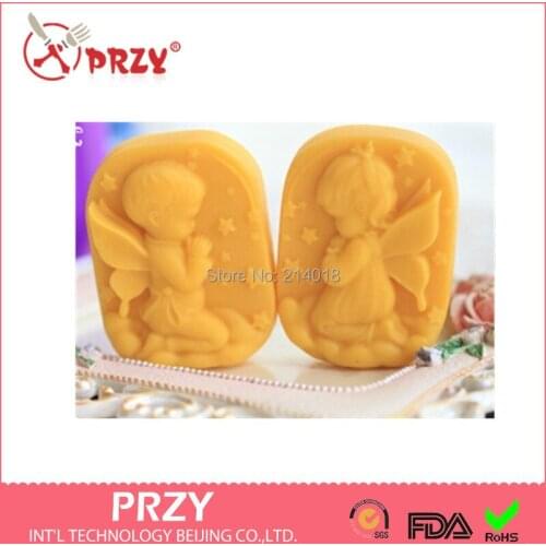 Angel Silicone Molds Soap Mold Food-grade Silicone Molds Mold for Soap Aroma Stone Moulds Boy and Girl Baby Silicone Rubber PRZY