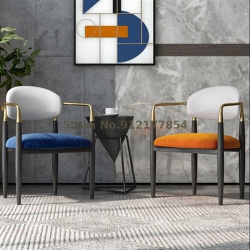 Nordic Light Luxury Dining Chair Home Backrest Modern Simple Dining Chair Negotiation Chair Italian Restaurant Armchair Makeup