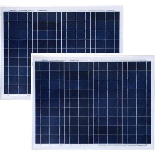 Placa Solar 12v 50w 2 PCs Solar Panels 100w 24v Solar Charger Battery Campervan Autocaravana Caravan Car Camping Boat Ship LED