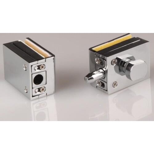 Zinc Alloy Thicken Free Opening Glass Door Latch To Glass Panel Shower Room Frameless Glass Door Lock Square Latch Mirror