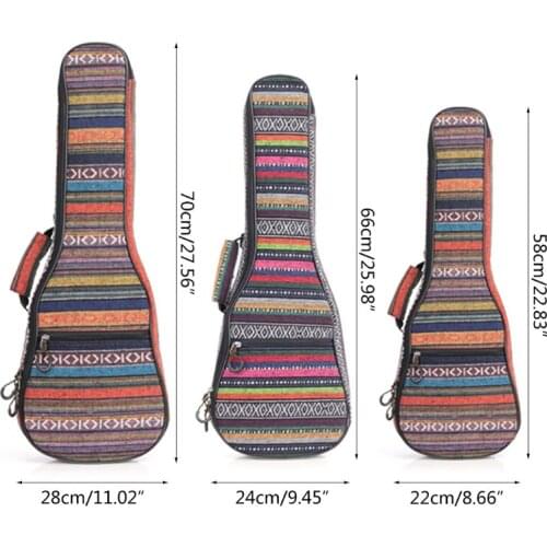 WXTF Pearl Cotton Simple Ukulele Case Portable Waterproof Ukuleles Bag Cover Uke Gig Bag With Accessory Storage Pocket
