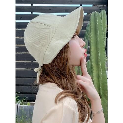 Japanese Dome Cute Tie Knit Fisherman Hat Pure Color All-match Vintage Street Basin Hat Tide Bucket Hats