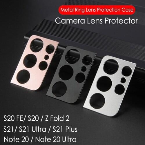 3D Metal Camera Cover Lens Screen Protector For Samsung Galaxy S21 S20 Plus Ultra S20 FE Lens Case For Note 20 Ultra Z Fold 2 5G
