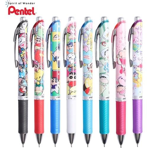 1+3Pcs Japan Pentel BLN75 Limited Gel Pen Student Exam Quick-drying Press Pen Writing Smooth 0.5mm School Office Stationery