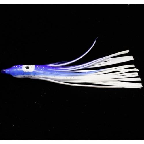 10Pcs 9.5cm Premium Octopus Squid Skirt Lure Fishing Soft Plastic Artificial Lures Luminous Baits