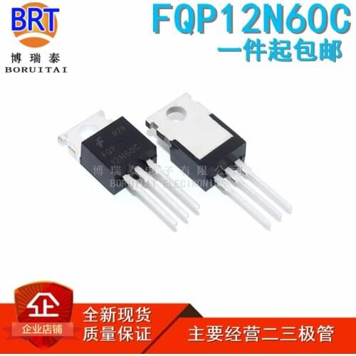 10pcs/lot New Fqp12n60c 12n60 TO-220 MOS Field Effect Transistor 12a600v