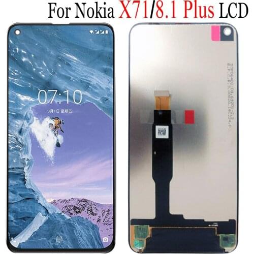 100% Test Best Working LCD Display For Nokia 8.1 plus TA-1188 Touch Panel Screen Digitizer Assembly Sensor For Nokia X71 TA-1167