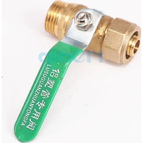 16x20mm IDxOD Pex-AL-Pex Tube x 3/4" BSP Female Brass Compression Ball Vave For Floor Heating