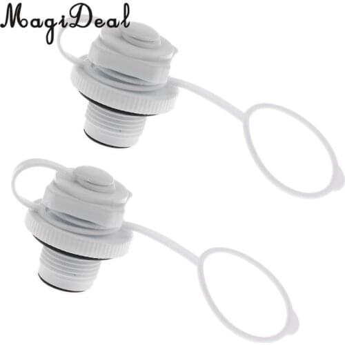 2Pcs Inflatable Boat Spiral Air Plugs 0ne-way Inflation Screw for Raft Boat Kayak Fishing Boat Raft Mattress Airbed Outdoor