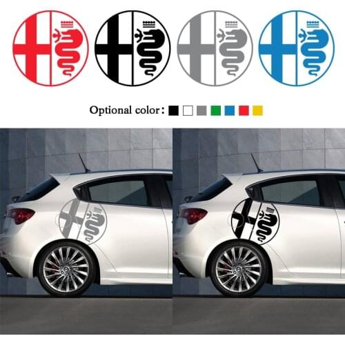 2Pcs Car Side Door Stickers Auto Vinyl Film Decals For Alfa Romeo MiTo Giulia Giulietta 147 156 159 166 Car Sticker Accessories