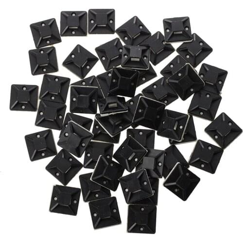 50 Units 25 X 25 X 8 Mm Self Adhesion Mount Base Cable Tie Support