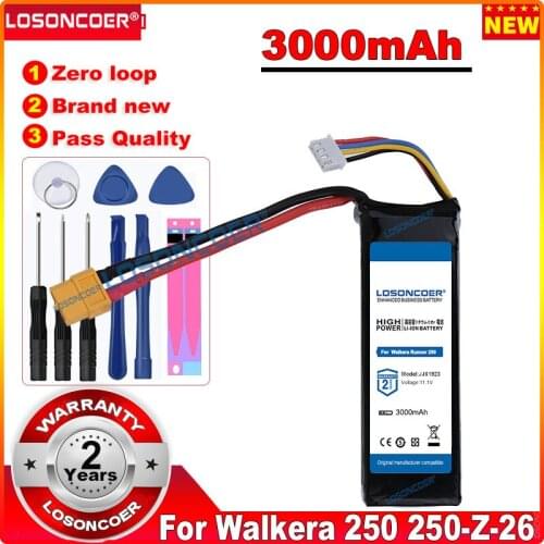 LOSONCOER 11.1V 3000mAh 3S XT60 Plug Lipo Battery For Walkera Runner 250 250-Z-26 RC Helicopter Qudcopter Drone