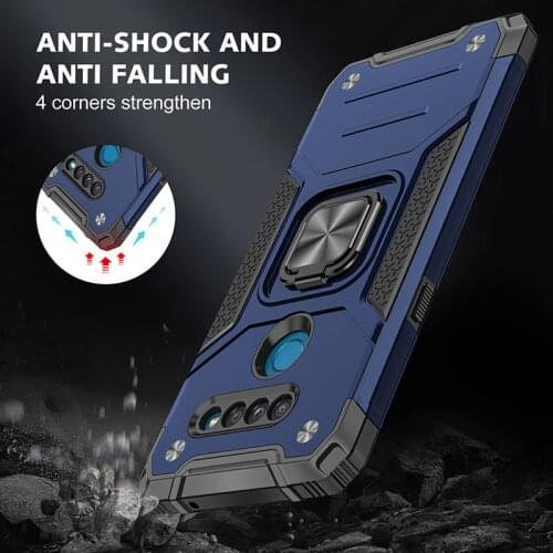 Magnetic Metal Ring Stand Armor Shockproof Case For LG K50S K40S Stylo 5 K31 Aristo 2 3 4 5 Soft TPU Frame Hard PC Back Cover
