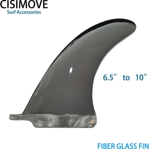 CISIMOVE Black Fiber Glass Center Tail Single Fin for Surf SUP Long Board