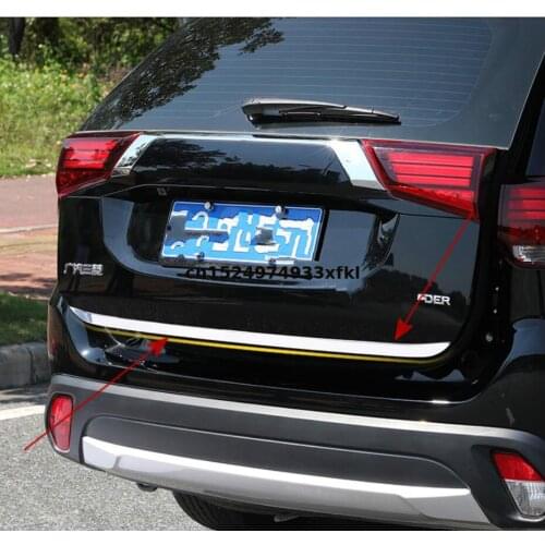 For Mitsubishi Outlander 2013-2019 decoratieve strip achterklepafdekking roestvrijstalen auto achterzijde decoratie Car styling