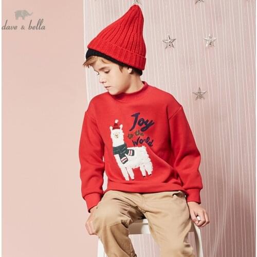DBK11283 dave bella kids boy autumn winter infant toddler tops tee t-shirt print children high quality tees clothes