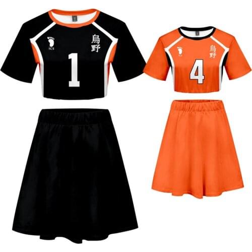 Haikyuu Cosplay Costume Haikyuu Hinata Shoyo Top Skirt Suit kageyama tobio Girls Sexy Club Costume Nishinoya Yuu Suit L321