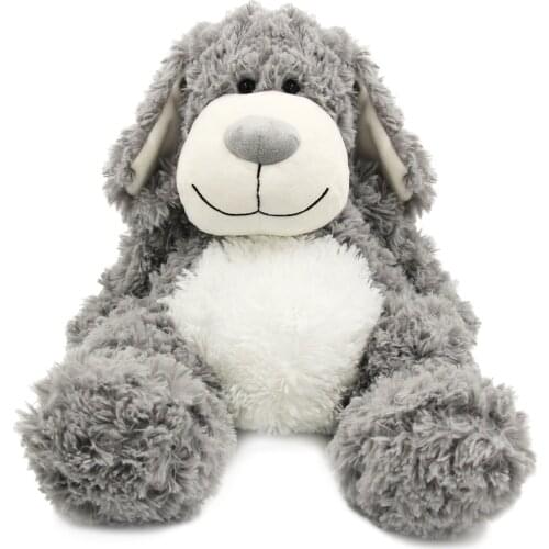 30cm Gray Poodle Floppy Ears Puppy Dog Stuffed Animals Toys Soft Cuddly Huggable Puppy Plush Toy for Kid Boy Girls Birthday Gift