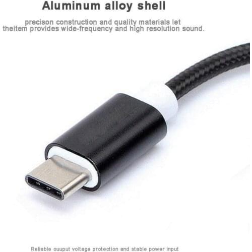 USB Type C to 3.5mm Jack OTG Adapter USB-C Type-C to 3.5 mm Headphone Audio Aux Cable For Xiaomi Mi 10 9 Oneplus 8 7 Pro Extend