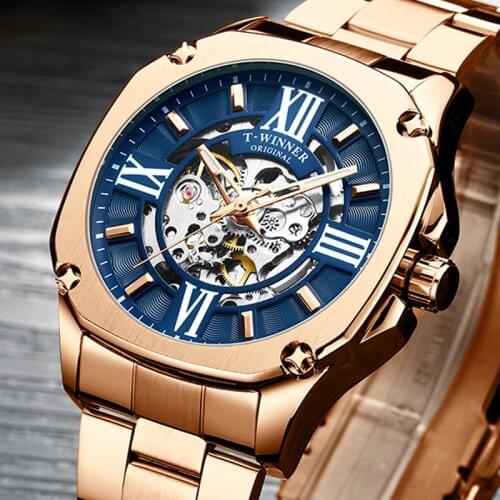 Mens Watches Top Brand Luxury Automatic Mechanical Watch Mens Business Stainless Steel Waterproof Watch Relogio