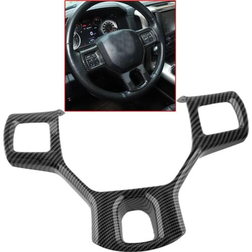 Car ABS Steering Wheel Trim Button Panel Cover Frame Bezel Decor Fit for Dodge RAM 2010 2011 2012 2013 2014 2015 2016 2017