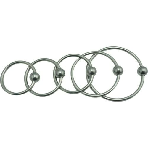 Stainless Steel Penis Bondage Lock Cock Ring Male Metal Ball Scrotum Stretcher Delay Ejaculation BDSM Beaded penis ring Sex Shop