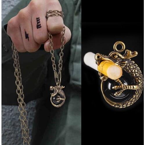 New Creative Smoke Necklace dragon Design cigarette holder Rack Stand Finger Ring gadgets for men Smoking Accessories