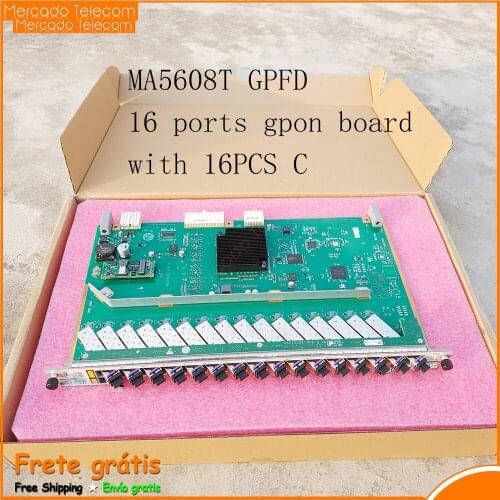 Original hua wei ma5608t gpfd olt 16 ports gpon board with 16 c+ or c++ modules