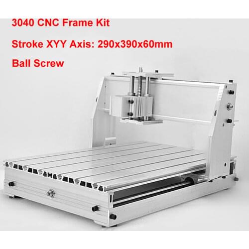 Ball Screw CNC Frame 3040 DIY CNC Router Engraving Machine Kit 4030 Stroke X Y Y Axis 290x390x60mm Spindle Motor Holder 52mm