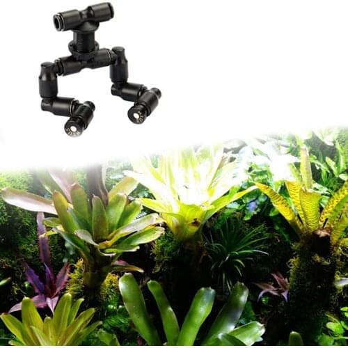1PC Reptiles Terrarium Double Nozzle Fogger Mist Sprinkler 360° Adjustable Aquarium New