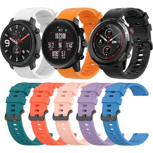 20 22MM Soft Silicone Replacement Strap For Xiaomi Huami Amazfit GTS BIP Stratos 3/GTR 42 47MM/Neo/GTR 2 Smart Watch Accessories