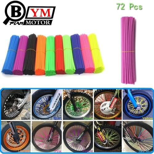 For Kawasaki Universal Motocross Wheel spoke skins Kl250 super Sherpa Kl650 Klr250 KLX450R KX250F KLX250s KLX110 KSR KX100 KX85