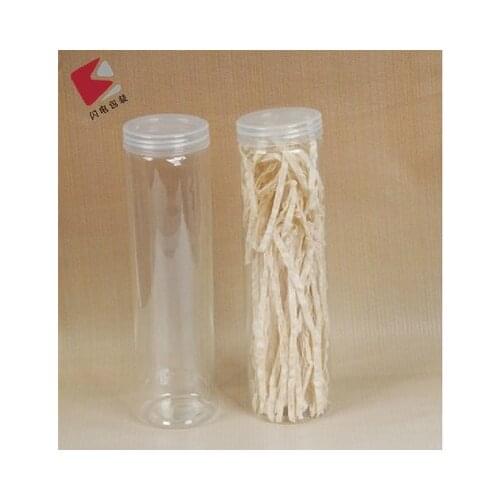 Hard plastic PET 5.5 * 20CM finger biscuit box cookie jar plastic bucket Biscuits Cracker Barrel Box, 20/pcs