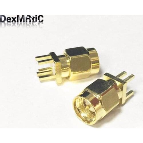 1pc Brand New RF SMA Male Connector End Launch PCB Mount 1.57mm Tab Terminal Wholesale Fast Shipping