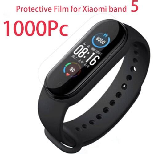 1000pcs/lot Mi Band 5 and 6 Soft Film Screen Protector For Xiaomi Mi Band 3 Mi band 4 Smart Wristband Protective Film Cover