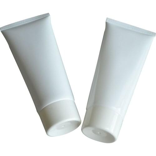 100PCS Empty Portable Travel Tubes White Lotion Bottle Cosmetic Container 100ML