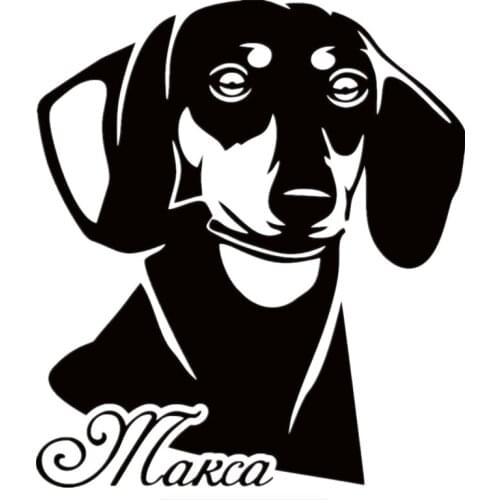 17.1*15cm 1pieces Dachshund In Car Auto Motorcycle Suvs Bumper Cool Graphics Vinyl Car Wrap Car Stickers