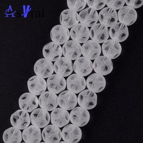 20pcs Faceted Round White Glass Crystal Czech Beads for Needlework 8mm Austrian Crystal Loose Beads for Jewelry Making Bracelets