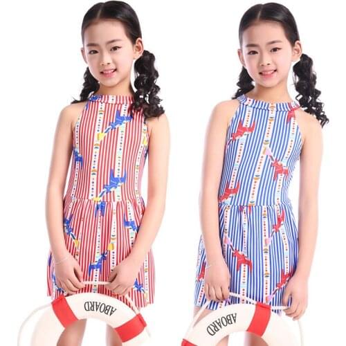 2021 Childrens One-piece Swimsuit New Korean Version Ins Cute Princess Dress Style 1-4 Year Old Girl Child Swimwear