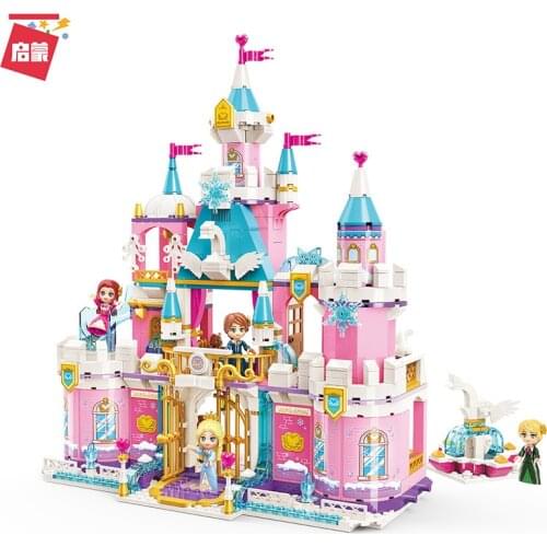 801PCS Enlightenment Building Blocks 2616 Snow Swan Castle Princess Series Assembled Model Girl Assembled Toy Gift