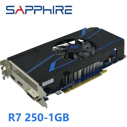 Used Video Cards R7 250 1GB Computer Gaming Radeon R7250 1G For AMD Video Card Map 128bit HDMI VGA DVI GDDR5 SAPPHIRE