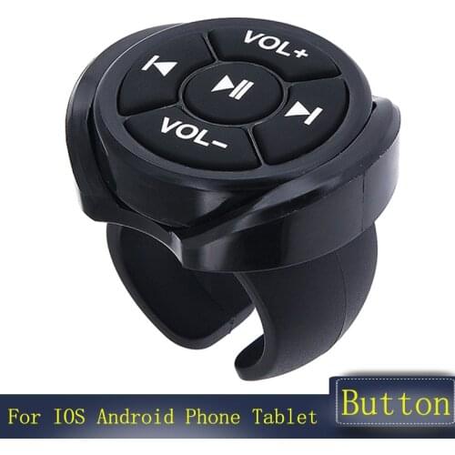 Wireless Bluetooth Media Button Remote Controller For IOS Android Phone Tablet Car Motorcycle Steering Wheel MP3 Music Play