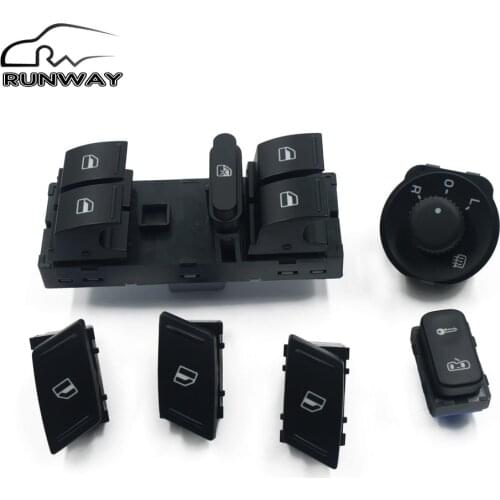 For SKODA Octavia MK2 Yeti 2003 - 2014 Power Side Mirror Window Door Control Switch Button 1Z0962125A 1Z0959858B 1Z0 959 856 855