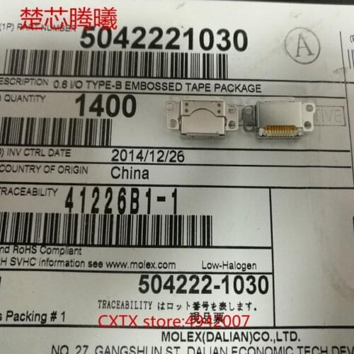 CHUXINTENGXI MOLEX 5042221030 For ipad touch5 USB Mobile phone charging port USB Cell phone data connection socket