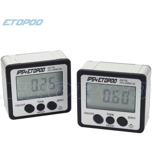P54 Mini Digital Angle Gauge with Backlight Electronic Protractor Inclinometer Level Box angle meter with Magnetic Base
