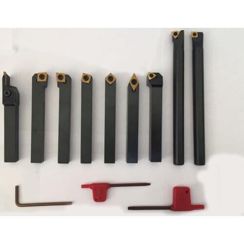 9pcs 12mm Shank Lathe Turning Tool Holder Boring Bar CNC Machine Tools Set With Carbide tips from Combolathe