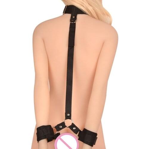 Erotic Sex Toys For Couples Woman Restraint Handcuffs Collar For Sex Adult Bdsm games Bondage Rope Adjustable Exotic Accessories